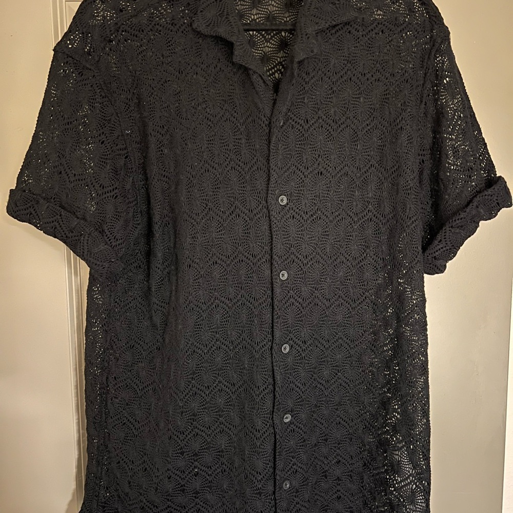 Zara Black Casual Button Down Shirt